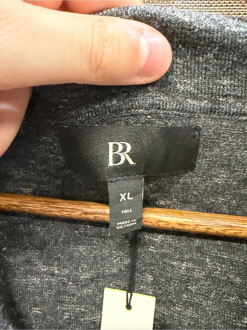 Banana Republic Merino Linen Resort Shirt Heathered Gray Men’s XL TALL NEW